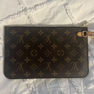 Louis Vuitton Flat Pouch Zipper Closure Wrist Strap